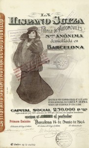 1a emisió de les accions de la Hispano Suiza. Juny 1904