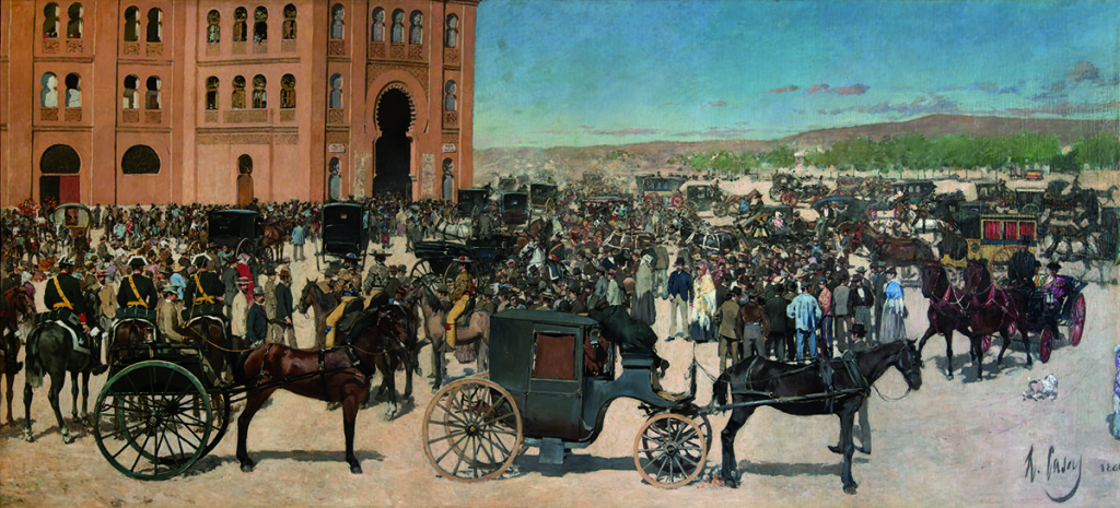 Entrada a la plaza de toros de Madrid. Óleo sobre tela, 1886. Fundació Vila Casas.