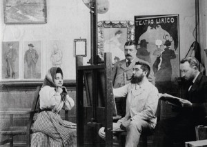 Casas Chula Retrato de Ramon Casas pintando en su taller 1909-1912