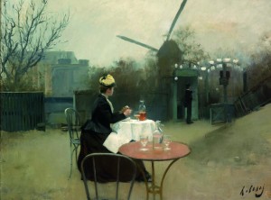 Ramon Casas plein air óleo sobre tela 1890